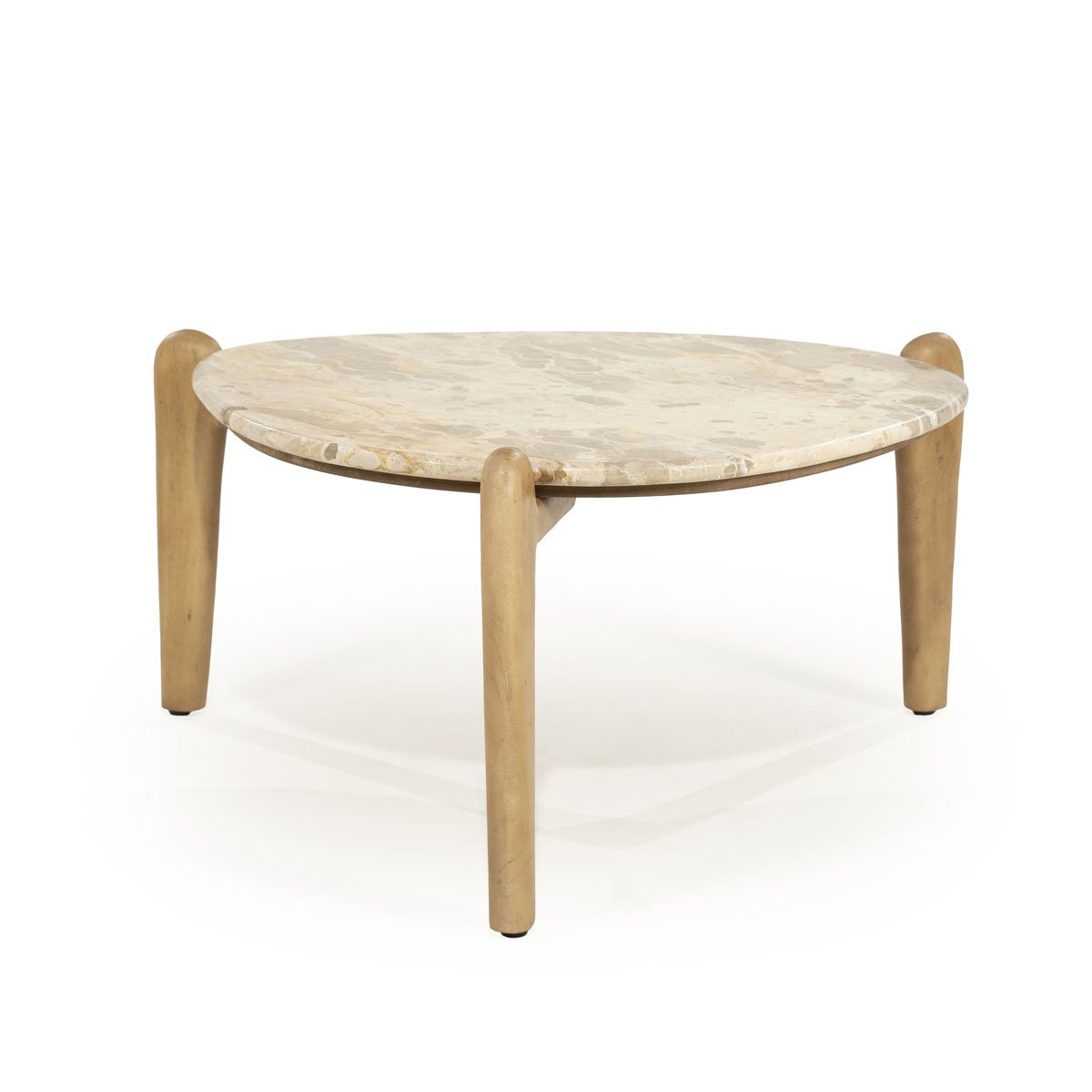 Couchtisch Marnish groß Mangoholz Marmor