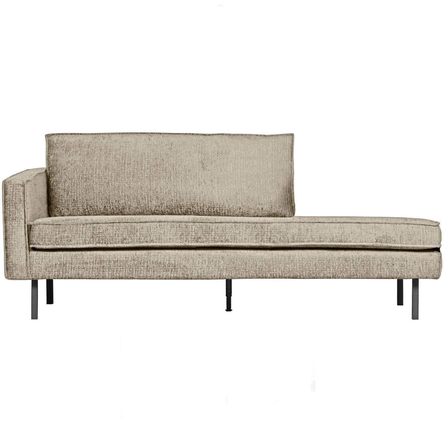 Sofa Chaiselongue RODEO Struktur Samt wheatfield Recamiere links Tagesbett