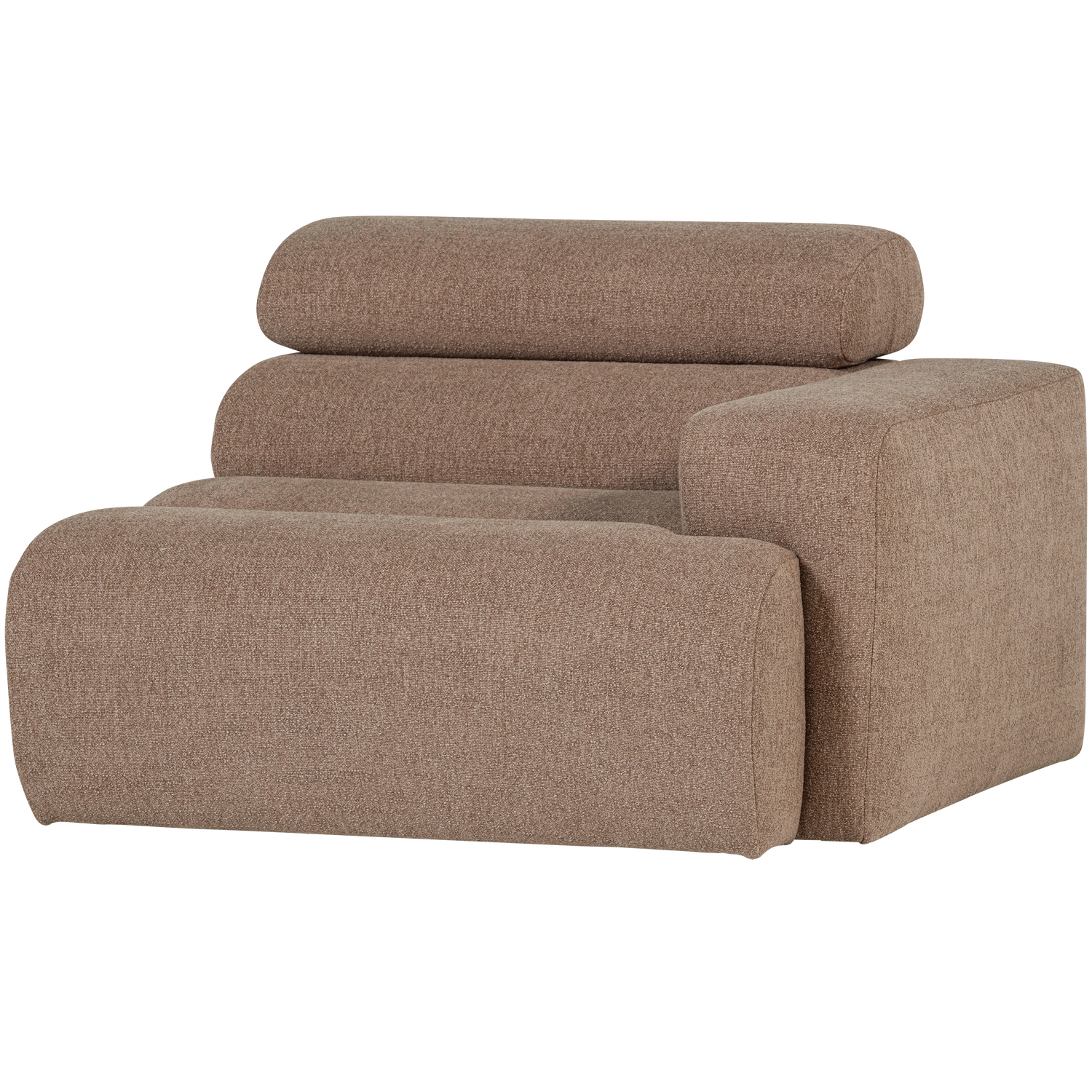 Sofaelement NOVI mit Armlehne rechts Element Bouclé taupe