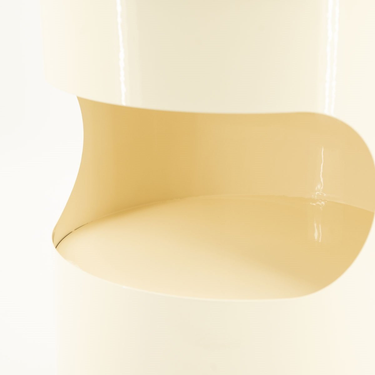 Beistelltisch Tondo Ø 37 cm mit Fach Metall beige Eiche Massivholz