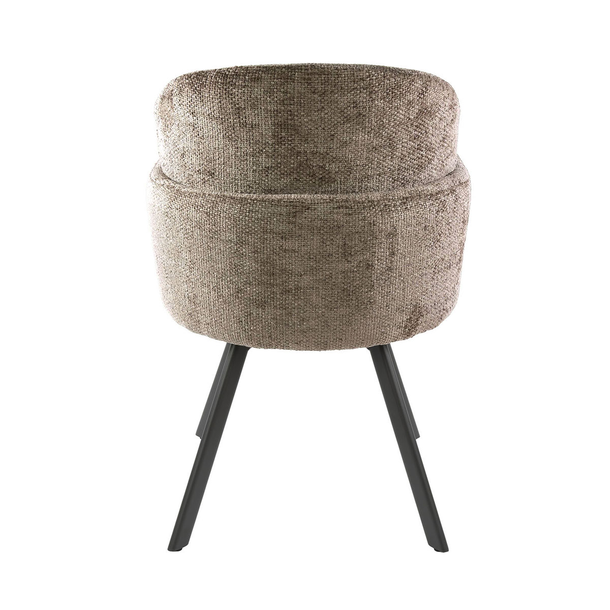 2er Set Armlehnstuhl GRACIA drehbar Chenille Stoff champagner