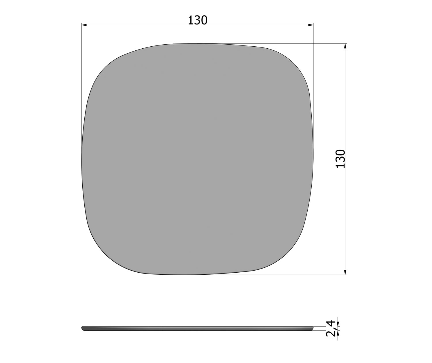 Esstisch Tablo 130 x 130 cm nebel Eichenbeine FSC-zertifiziert