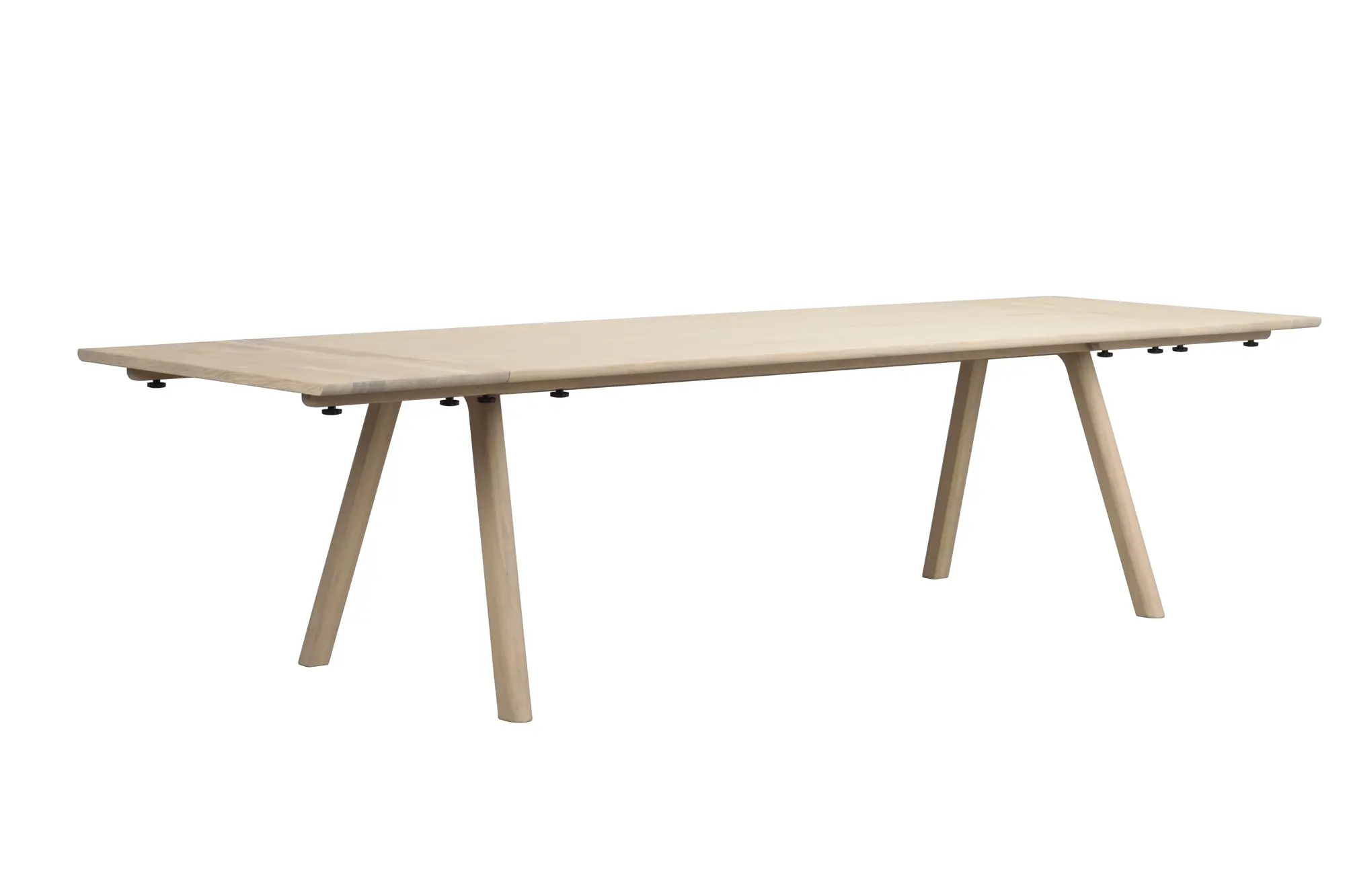 Esstisch LAPPERON 220 x 95 cm Eiche white wash verlängerbar 310 cm