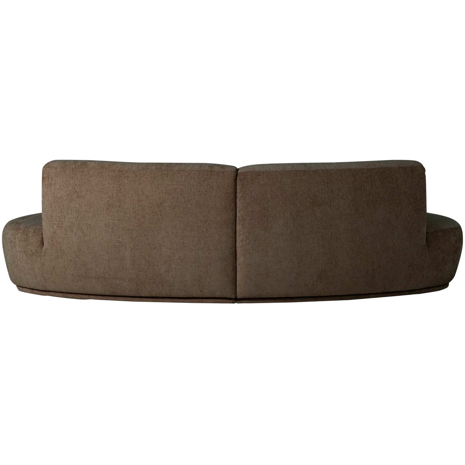 4 Sitzer Sofa BATAVIER halbrund Velvet Melange braun