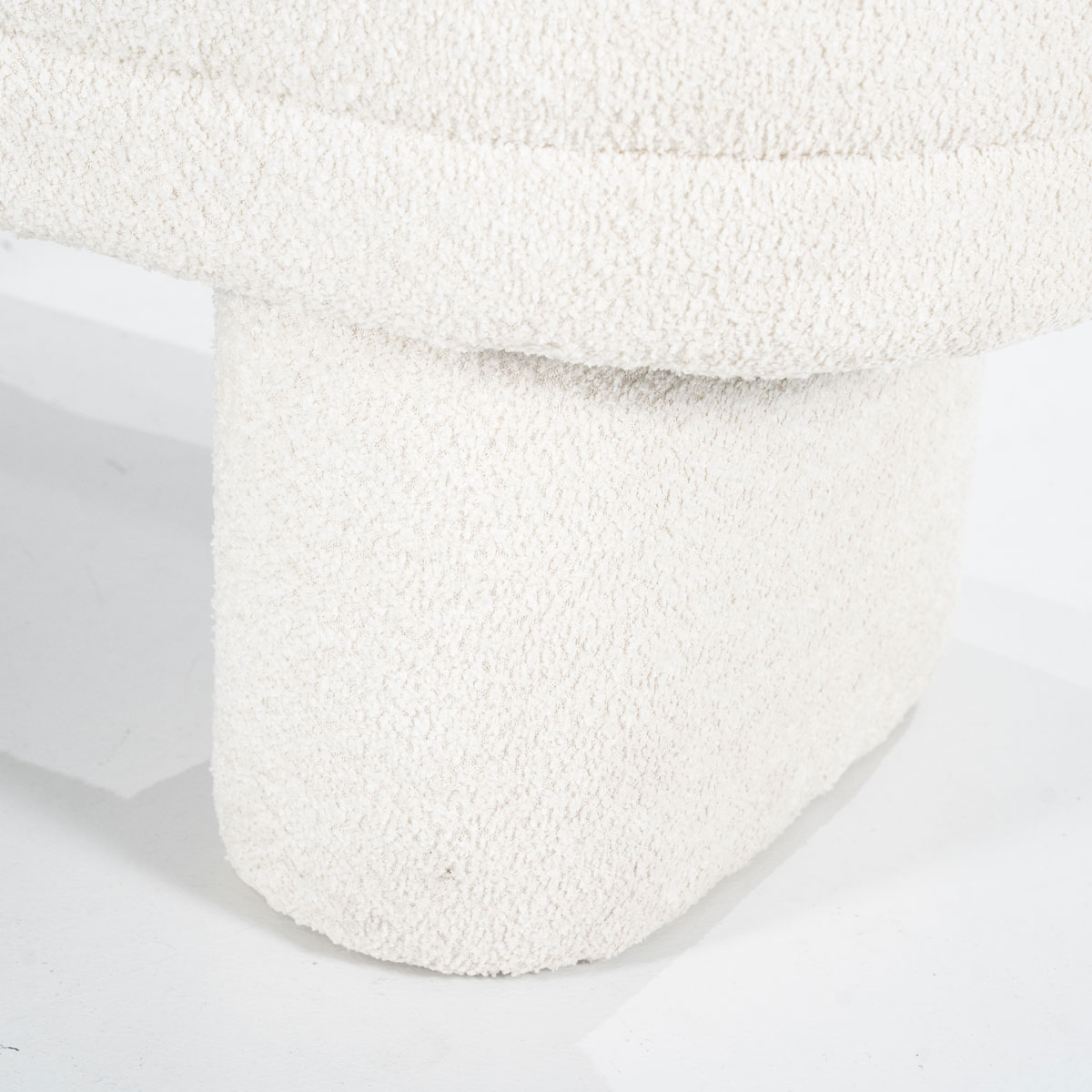 Esstischbank Rama 120 cm Teddystoff beige Sitzbank