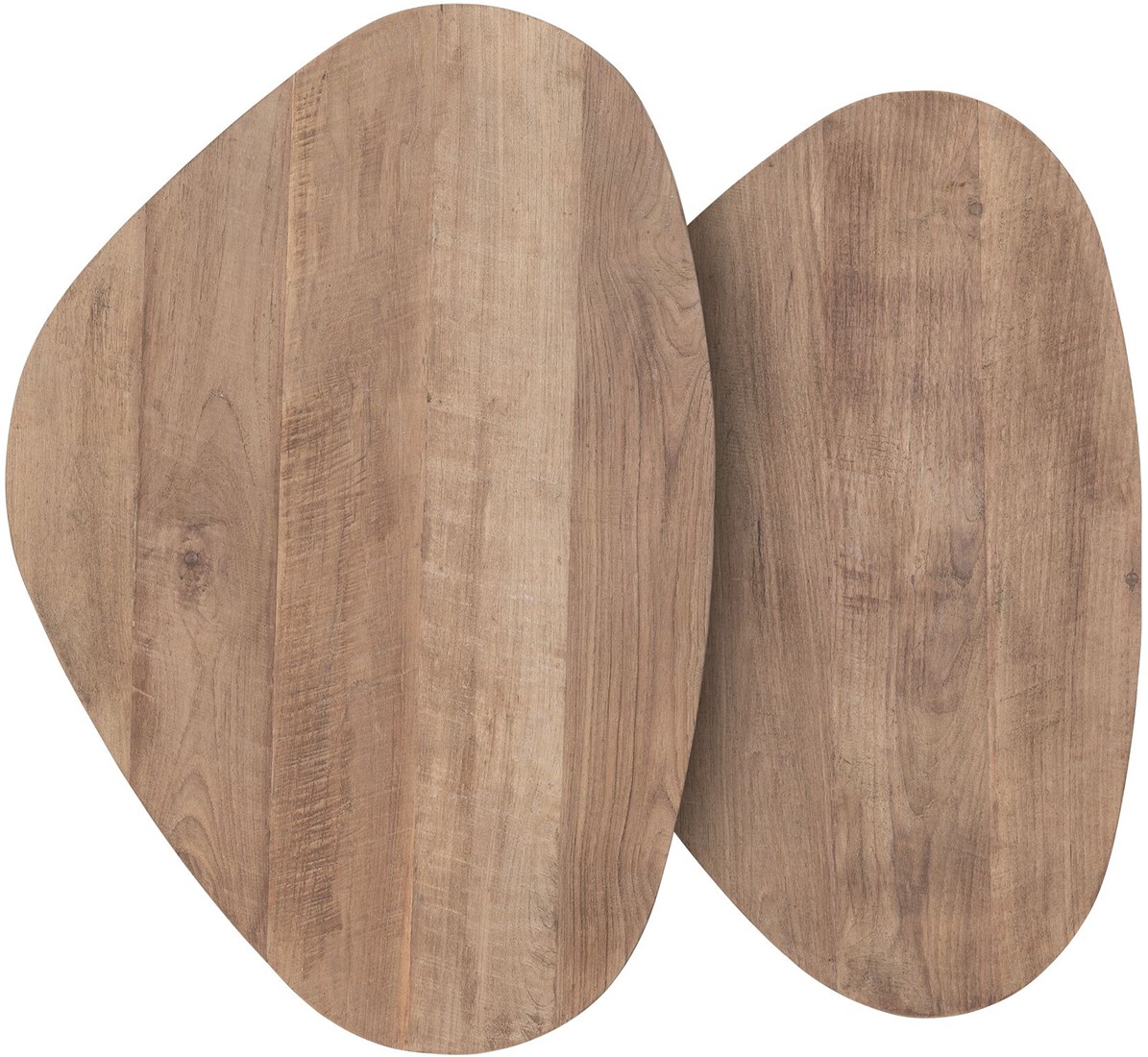 2er Set Couchtisch Bliss organisch recyceltes Teakholz