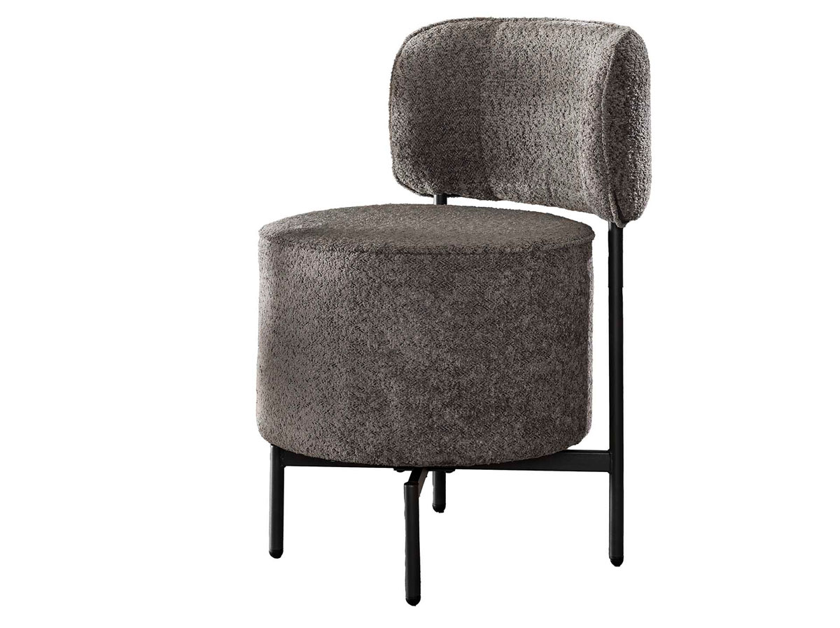 2er Set Esszimmerstuhl GIN drehbarer Sitz Boucle grau