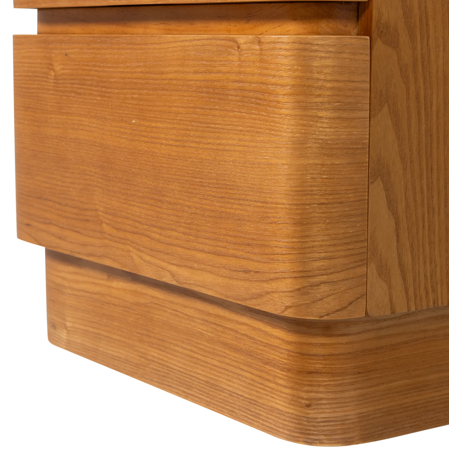 Nachtschränkchen FEJO H 43 cm mit 2 Schubladen MDF Holzdekor braun Kommode 