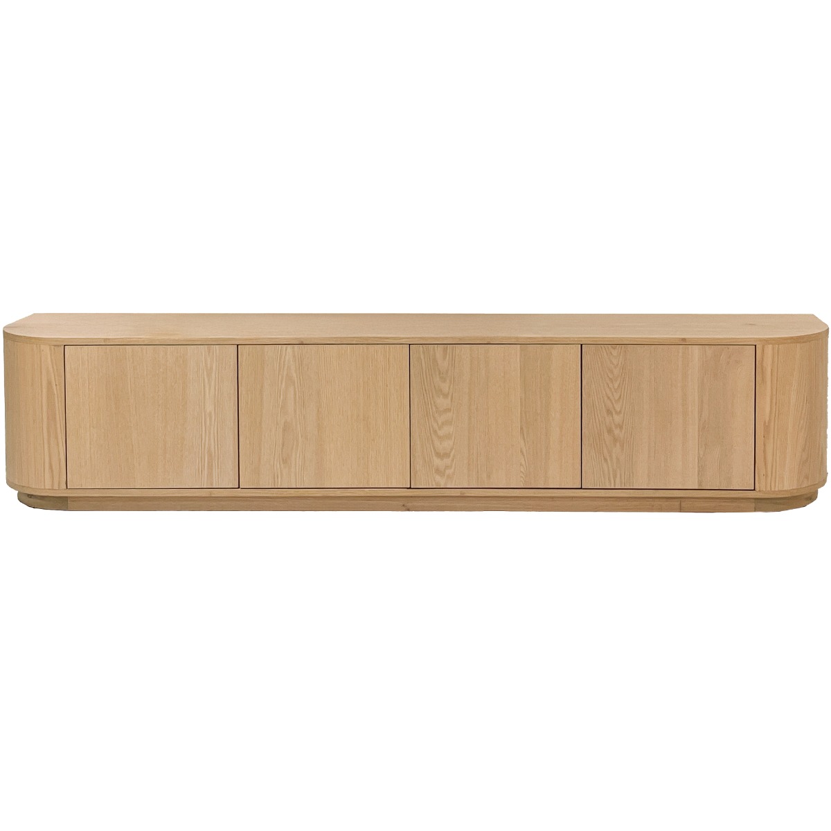 TV Möbel Lowboard Novero 220 cm Eichenholzfurnier natur
