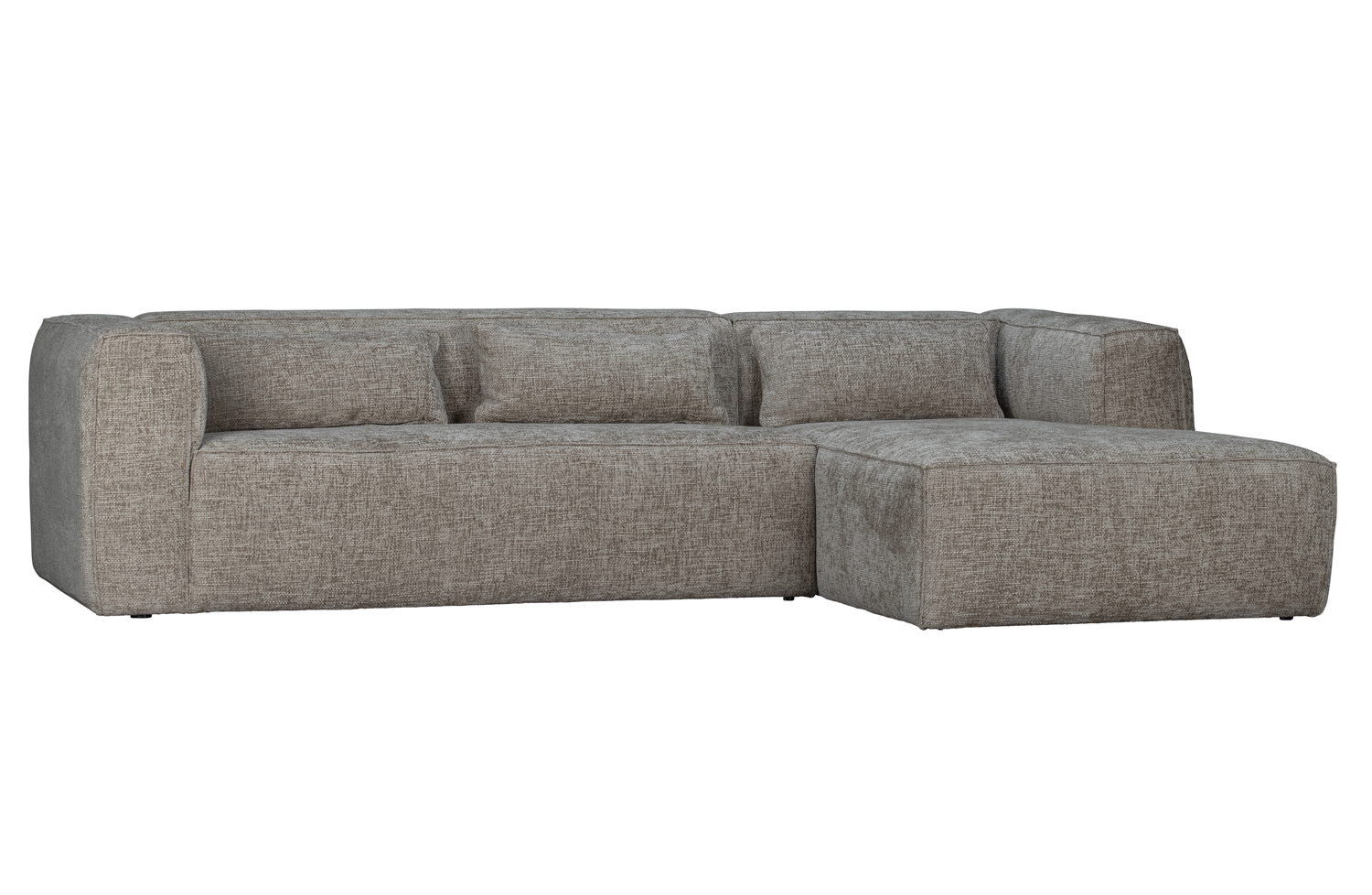 Ecksofa BEAN Melange travertin Longchair rechts