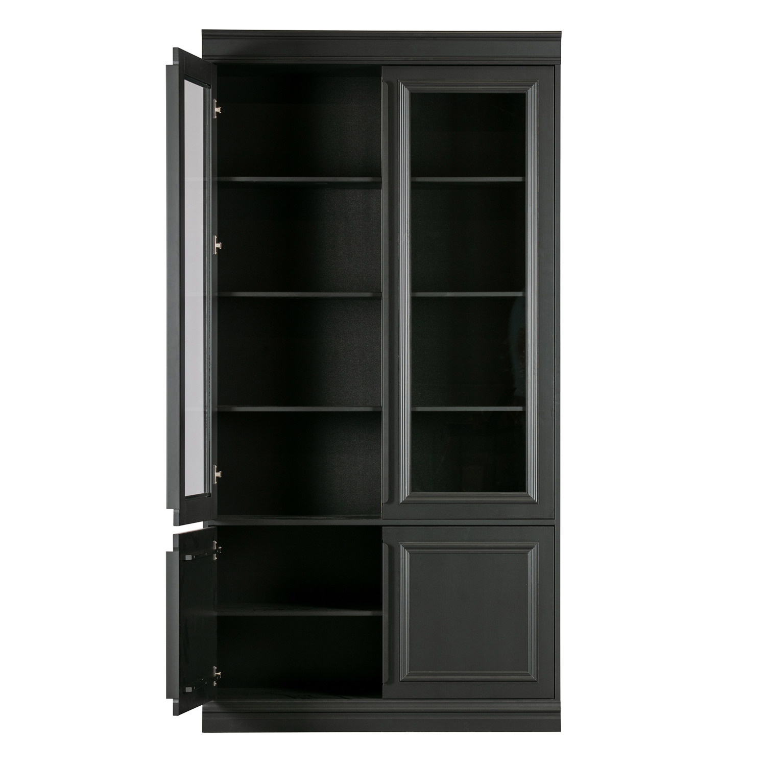 Vitrine Organize H 215 cm Kiefer Schrank schwarz
