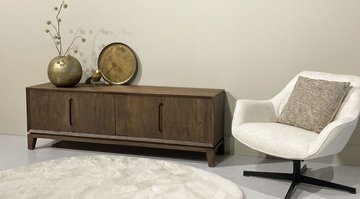 TV Möbel Lowboard Cortez 170 cm Mango Massivholz braun