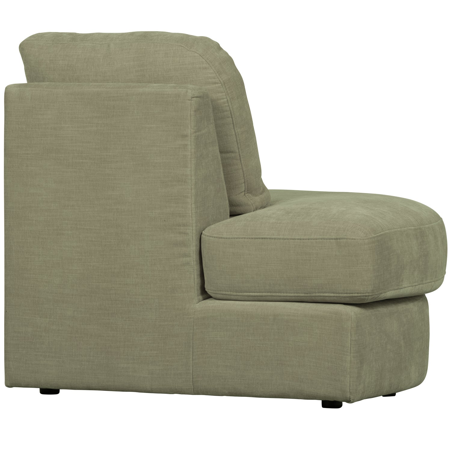 Sofaelement Eckbank FAMILY runde Ecke links Webstoff grün