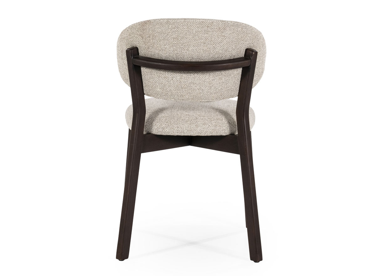 Esszimmer Stuhl Mikky Eiche Holz Stoff taupe