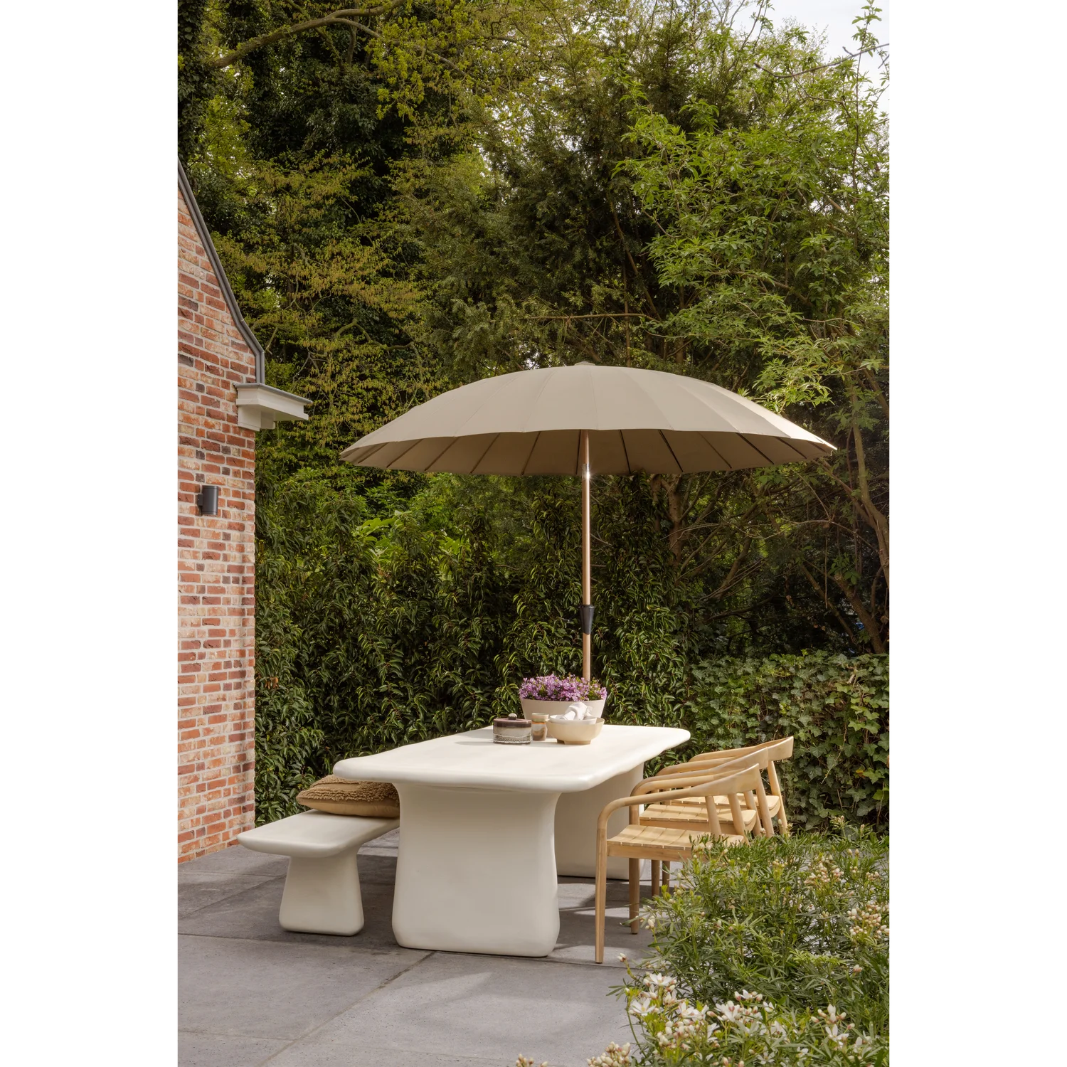 Gartenbank LOGGIA 190 cm faserverstärktes Polymer natur