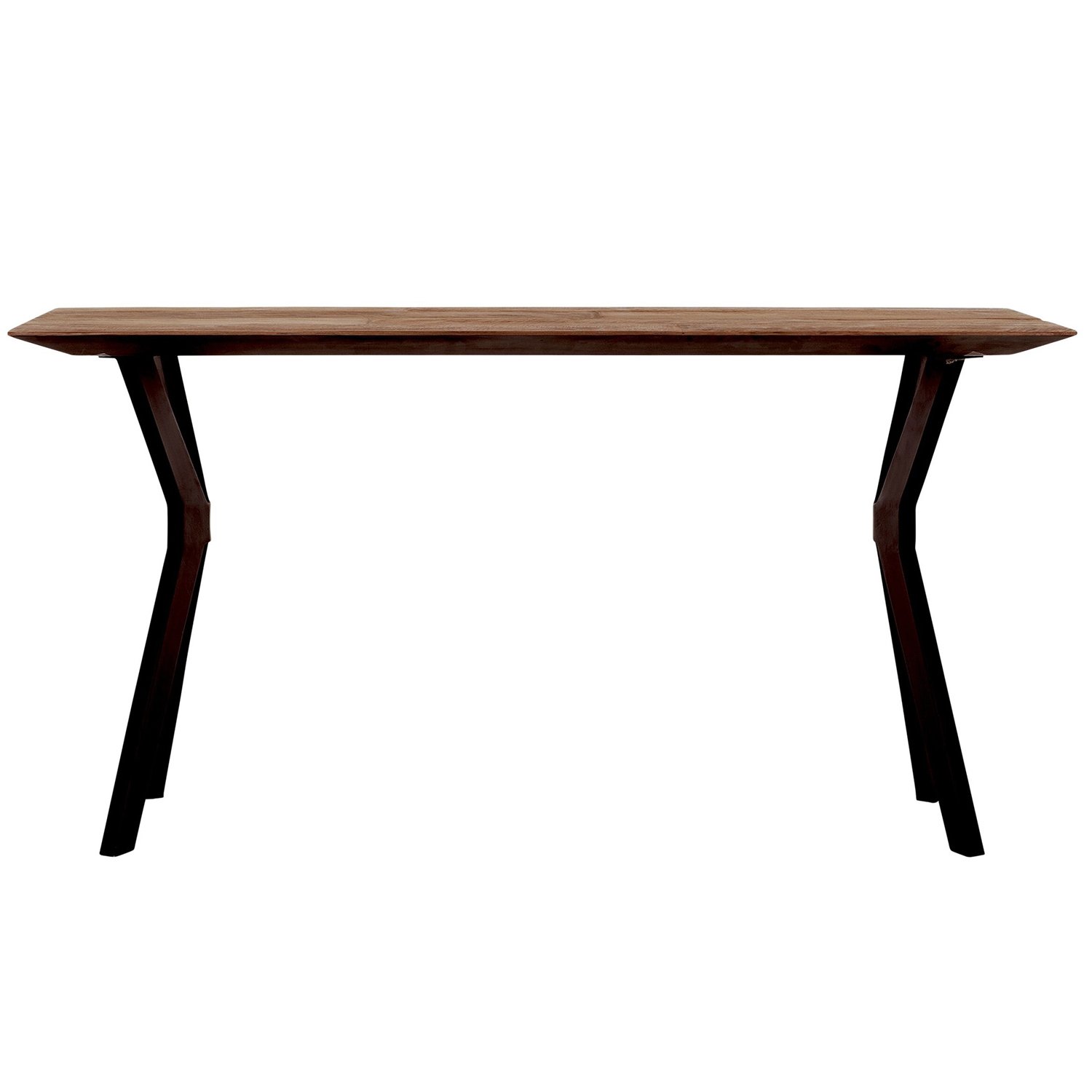 DTP Home Schreibtisch Metropole 150 x 60 cm recyceltes Teakholz massiv Metall
