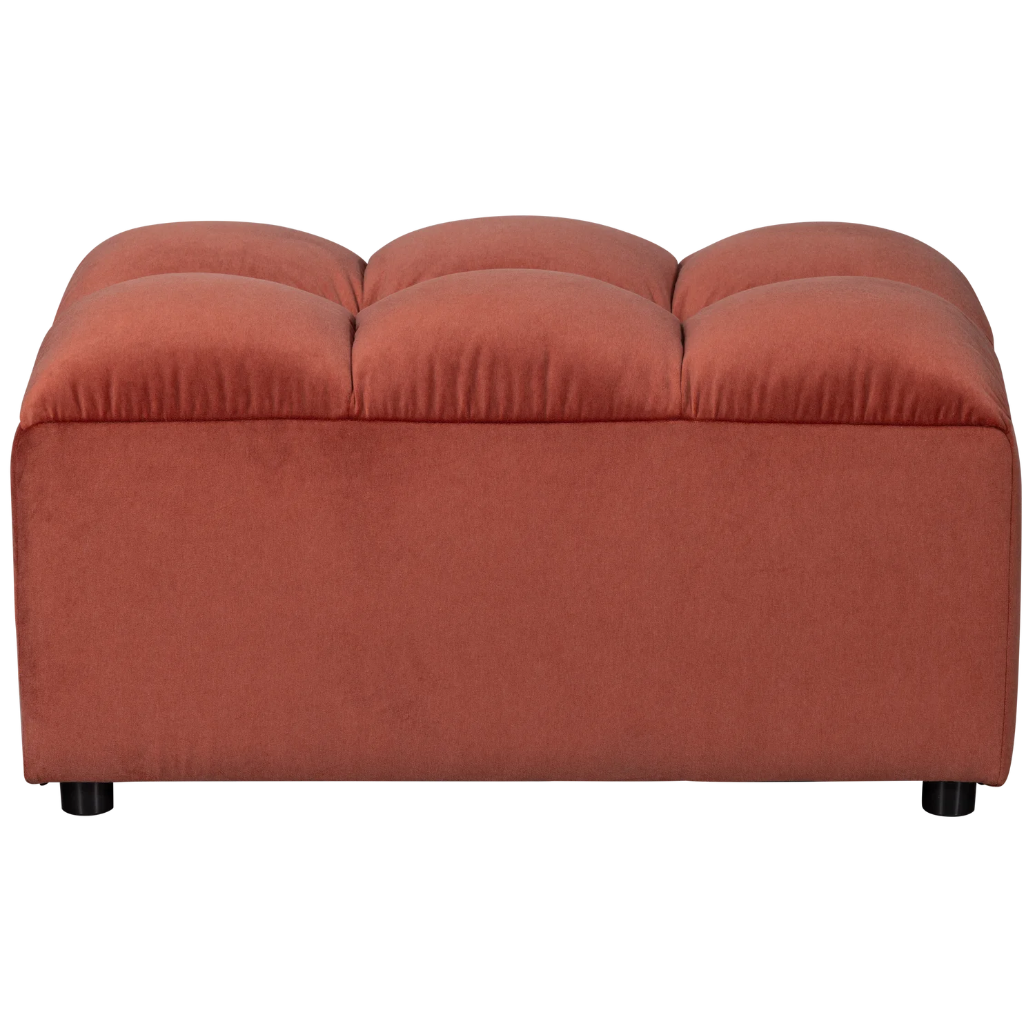 Pouf ALLURE 100 x 70 cm Hocker Sitzhocker Samt blush