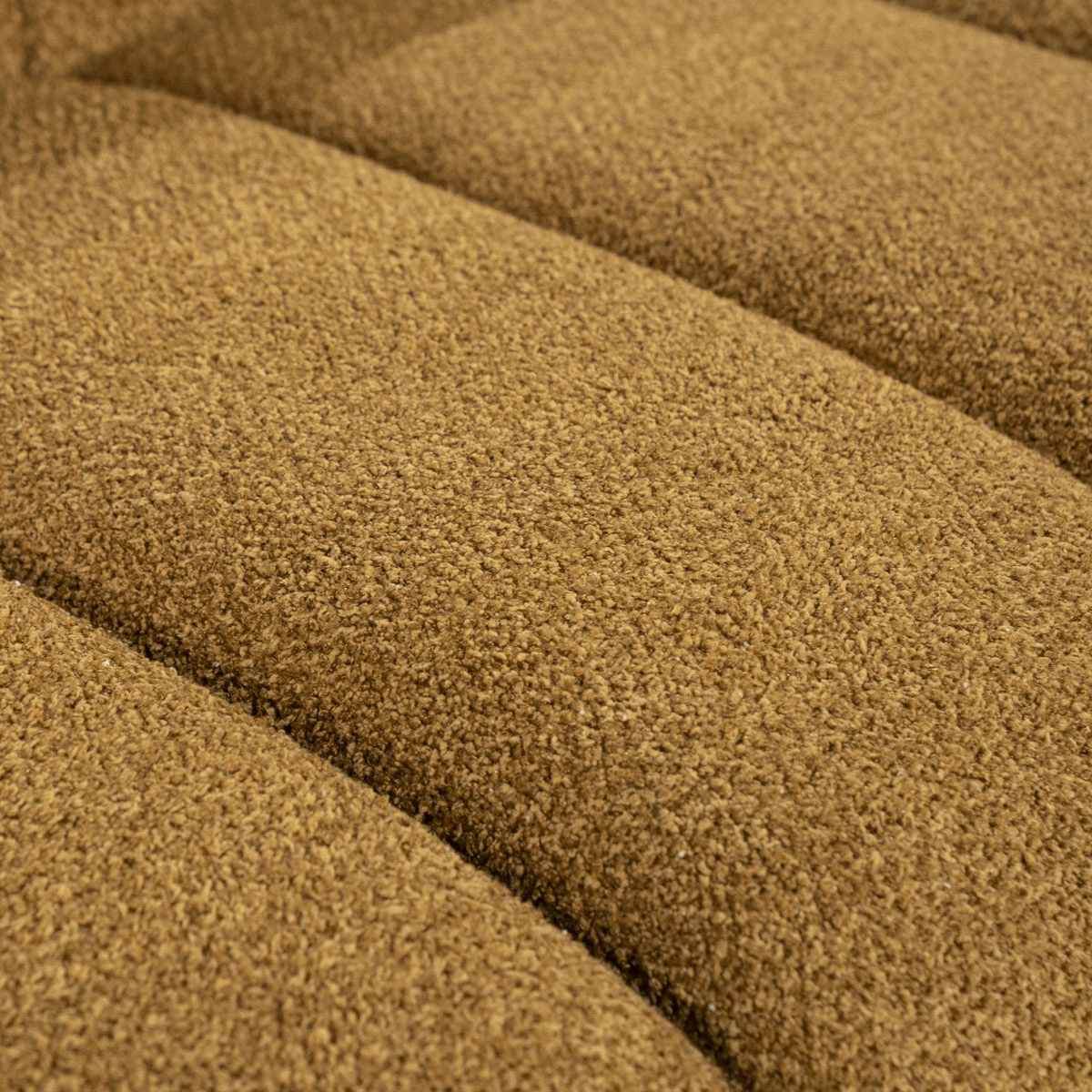 BY-BOO Sofa Cubetto senffarben 220 cm Stoffbezug  