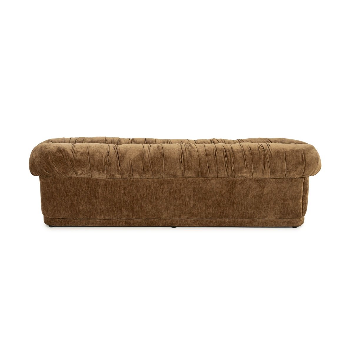 Bank Hocker Nook 160 cm Stoff senffarben Sitzbank Sitzpouf