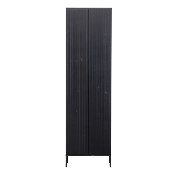 Schrank New Gravure H 210 cm Kiefer schwarz