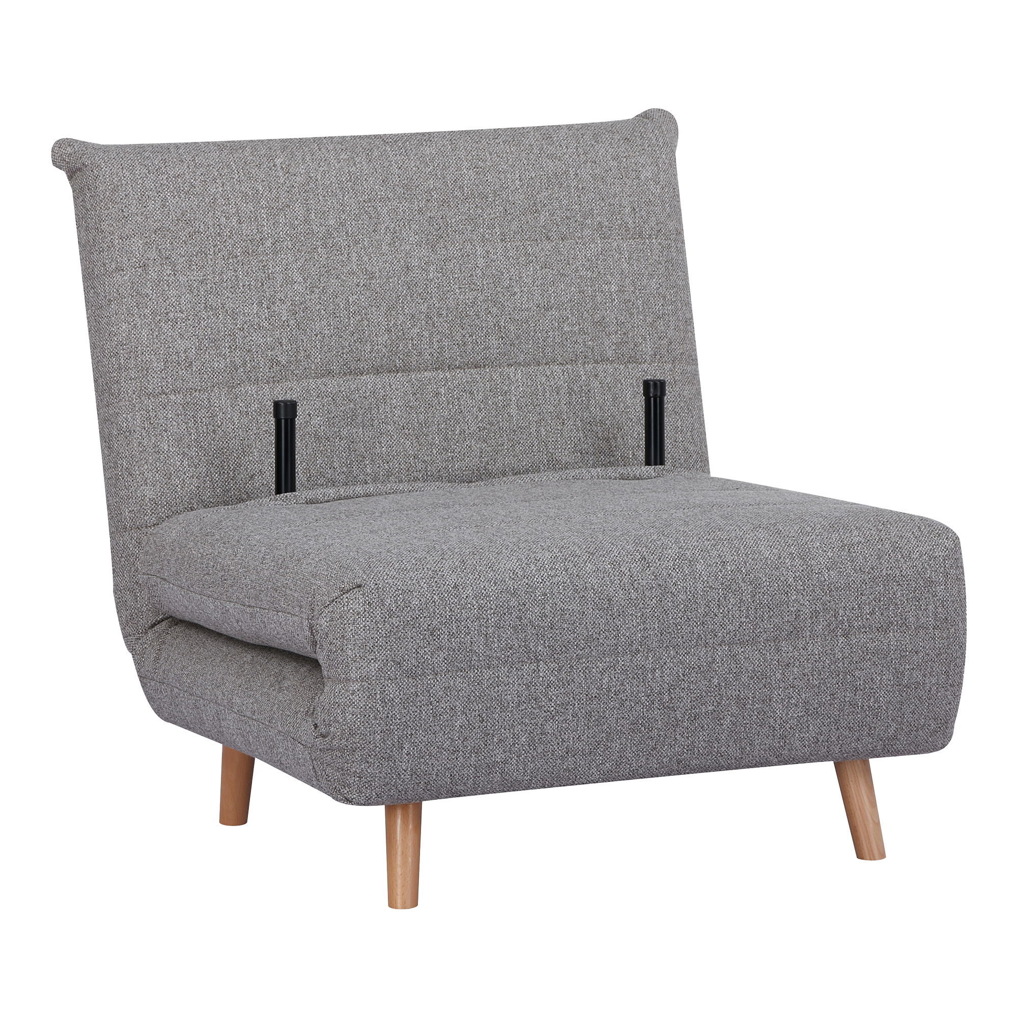 Sofabett Vancouver Stoff grau Relaxsessel Loungesessel Sessel