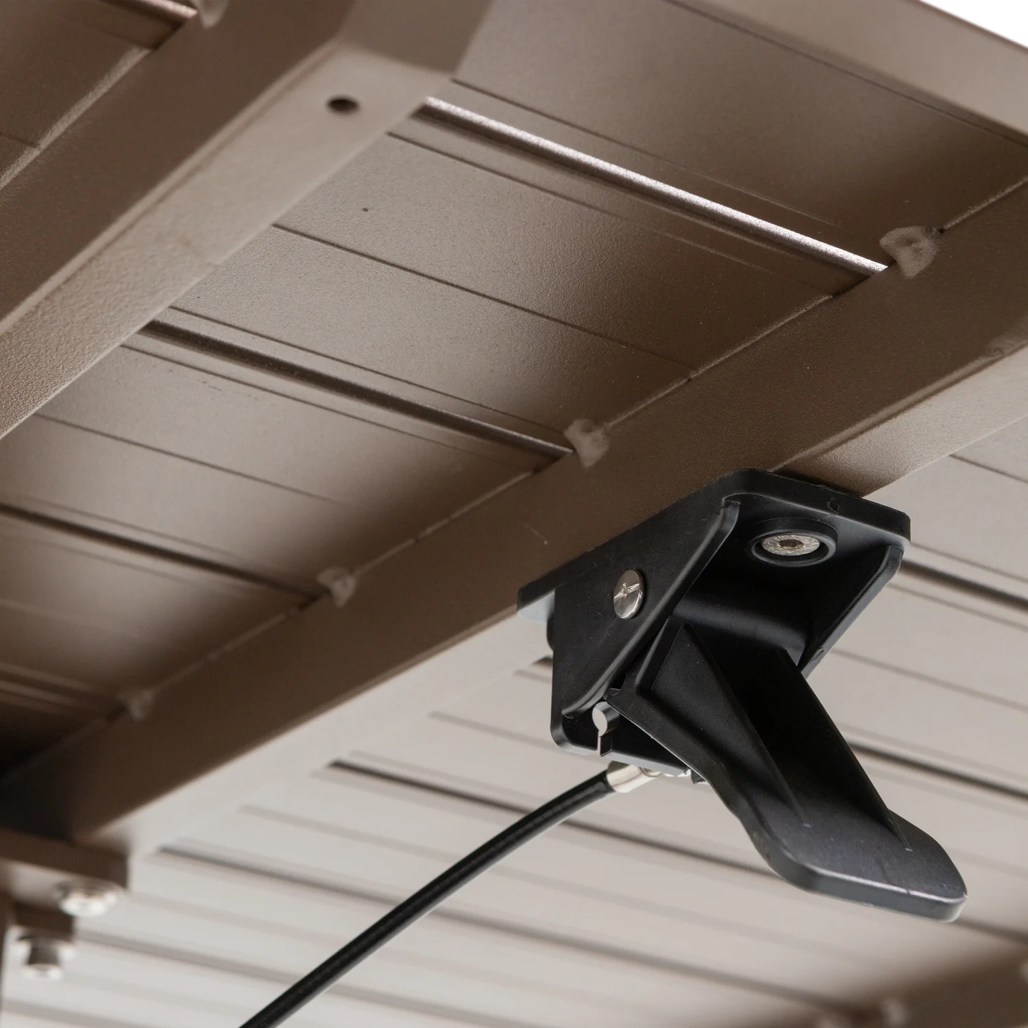 Gartentisch TESSO höhenverstellbar 100 x 80 cm Aluminium braun