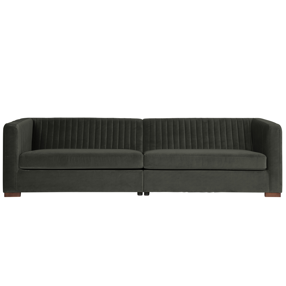 3 Sitzer Sofa NOUVEAU XL Samt onyx Couch Garnitur Loungesofa Couchgarnitur