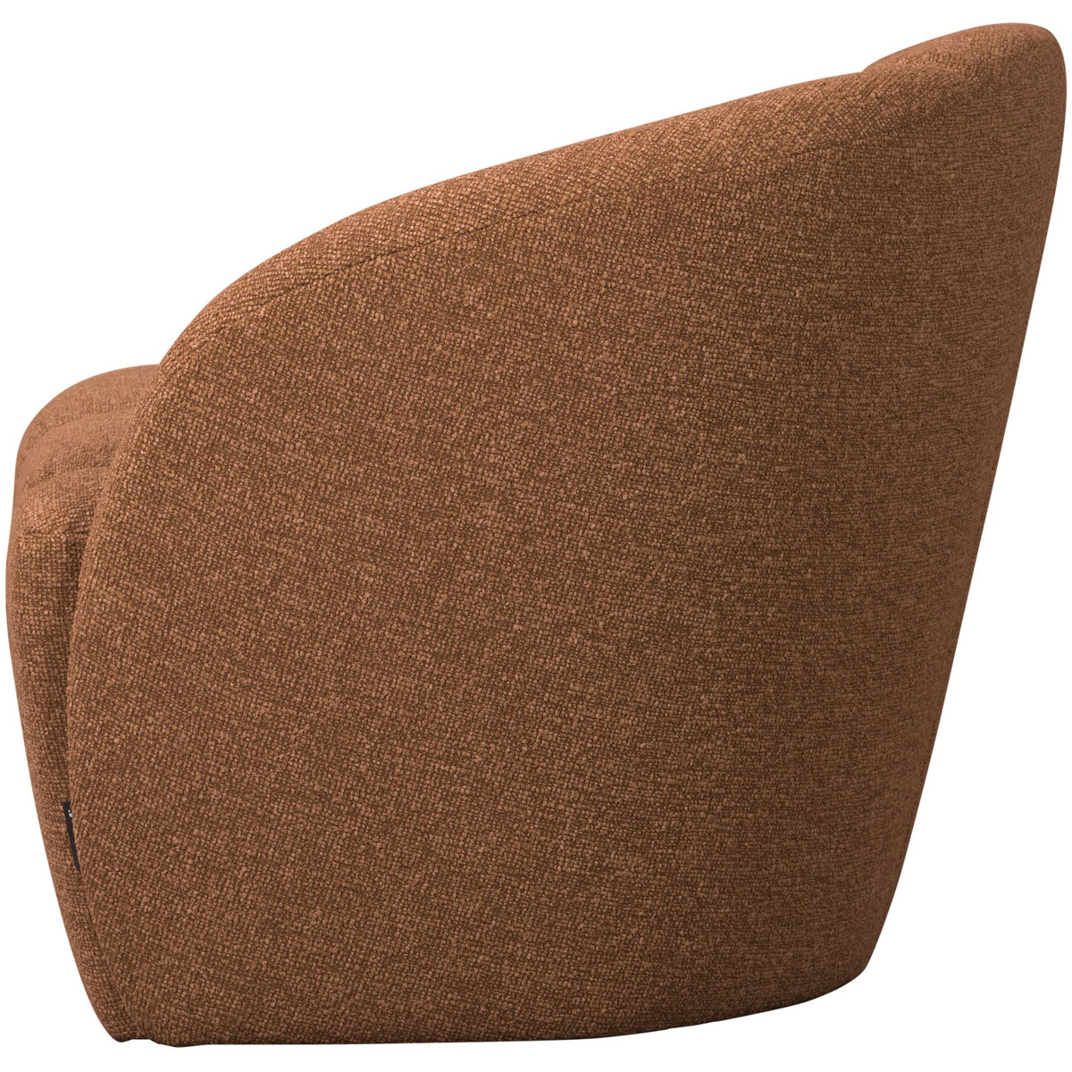 woood 2 Sitzer Sofa Bank MOJO rechts Bouclé rostbraun meliert