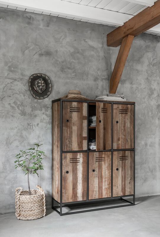 d-Bodhi Schrank Küchenschrank TUAREG mit 6 Türen recyceltes Teak Holz