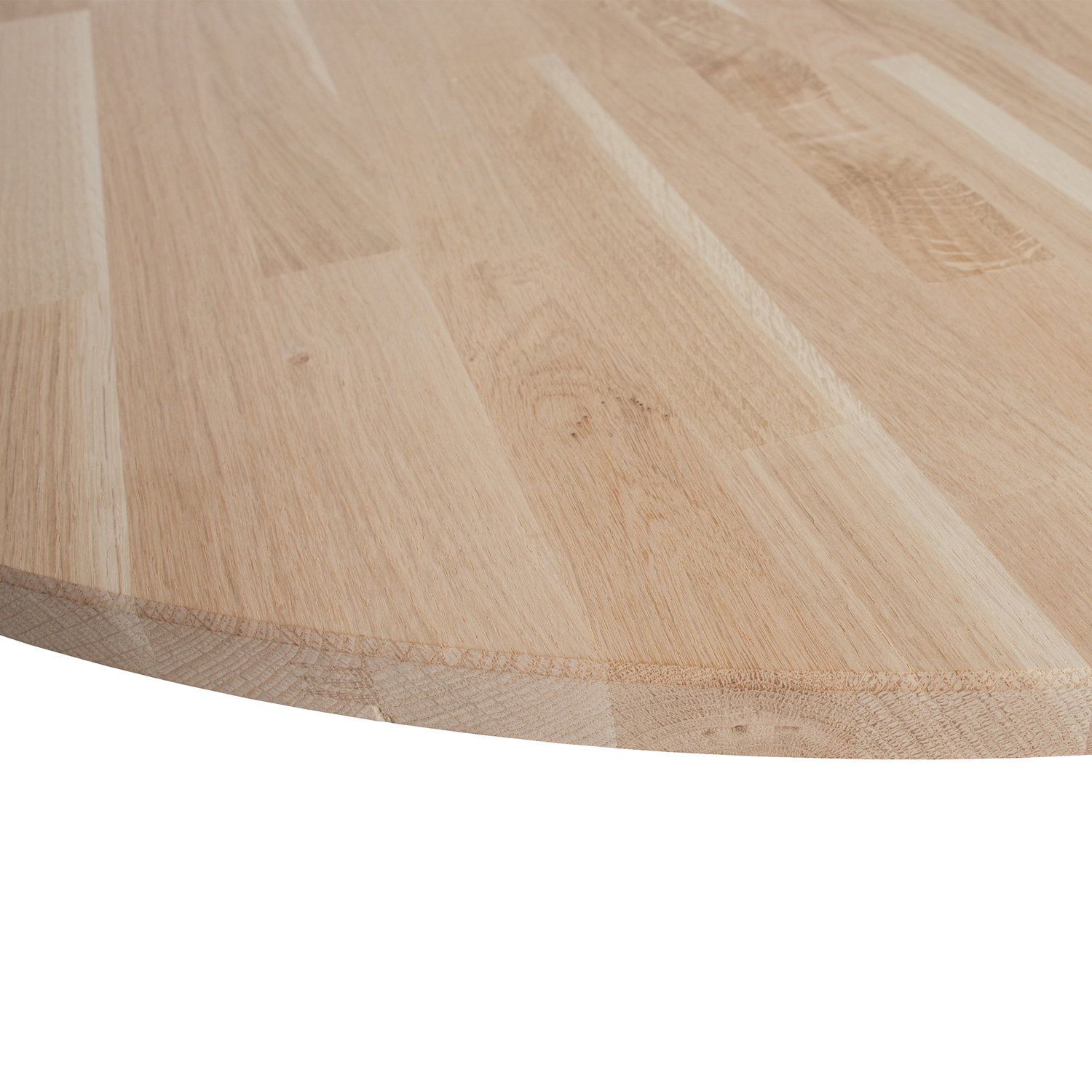 woood Tischplatte Tablo rund Ø 120 cm Eiche Natur unbehandelt