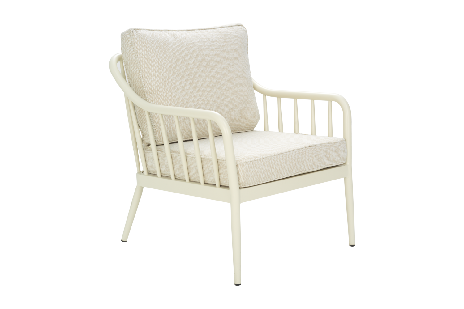 Gartensessel Gartenstuhl Coleville mit Kissen Aluminium weiß