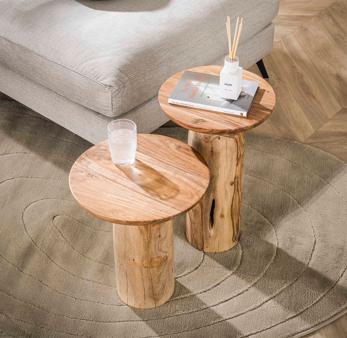 Beistelltisch Ocean rund Ø 40 cm Akazienholz natur