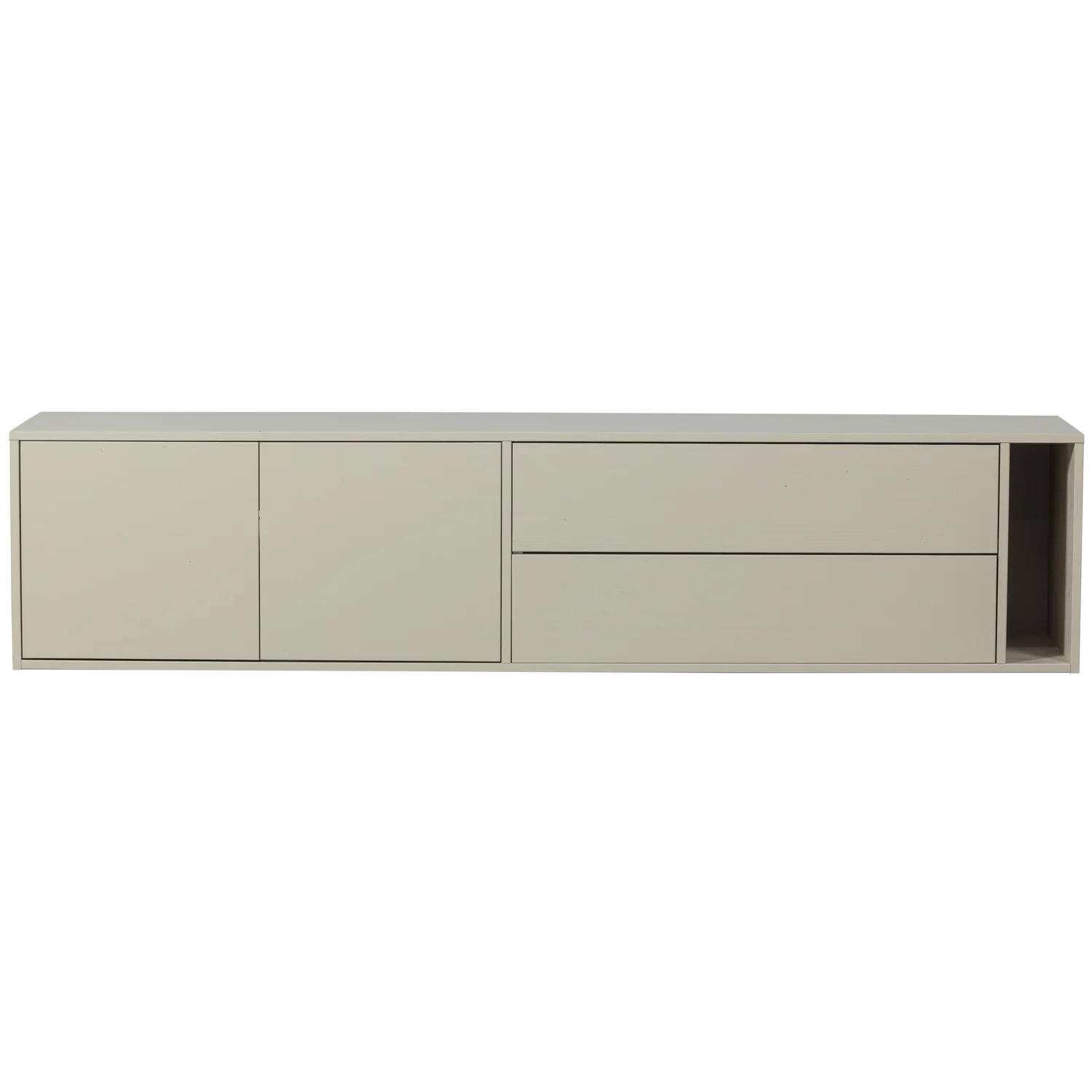 TV Möbel SETTLE DOWN 200 cm Kiefer Massiv staubgrau Lowboard