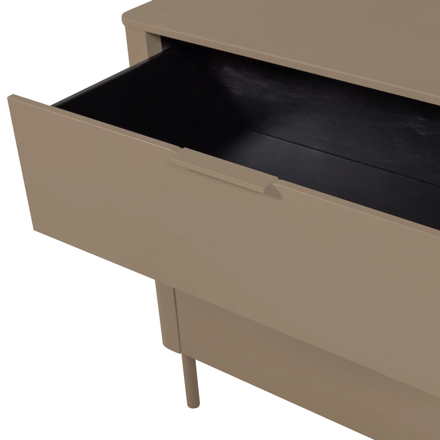 Kommode GUNNAR 94 cm mit 3 Schubladen Kiefernholz schlammfarben