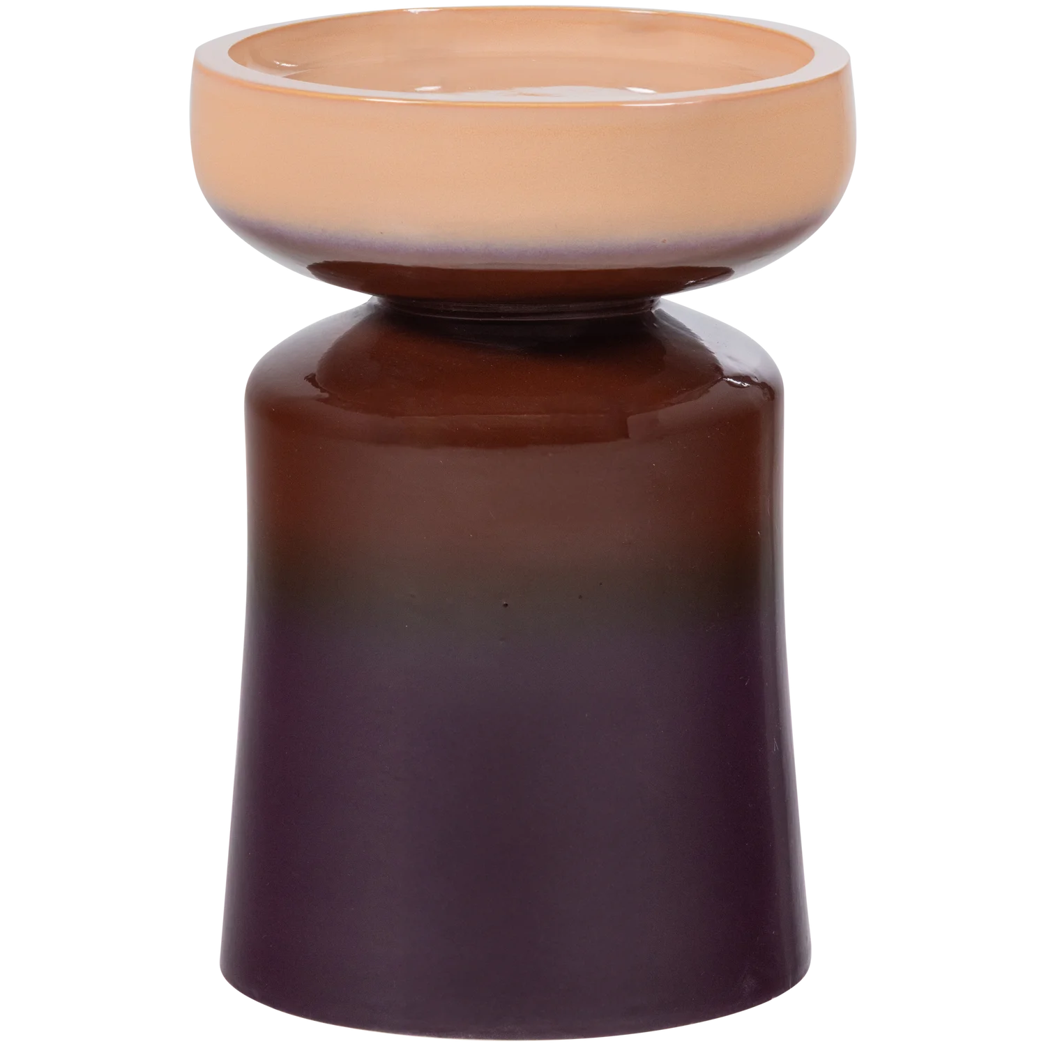 Beistelltisch TUMO Ø 35 cm Keramik lila braun