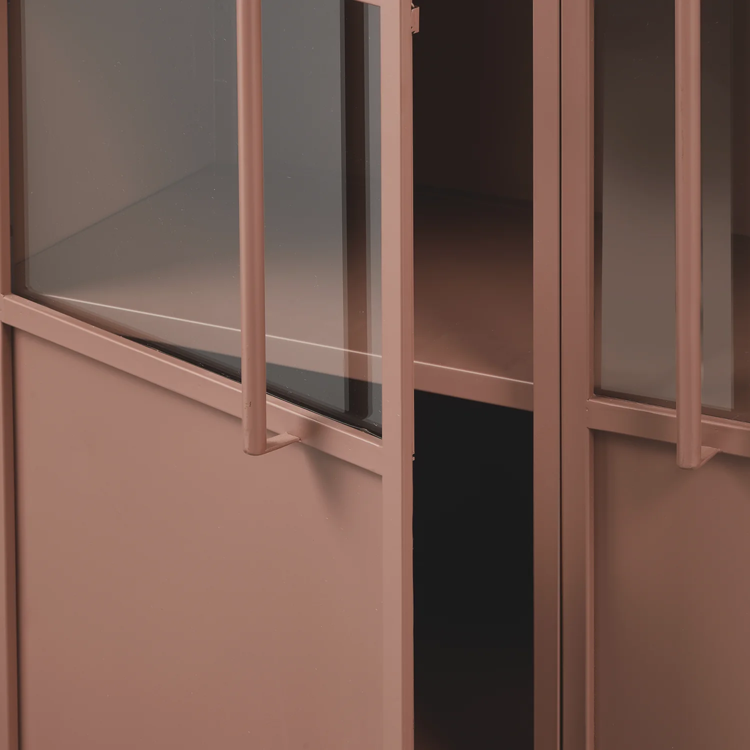 Industrie Vitrine Exhibit H 170 cm Metall tan