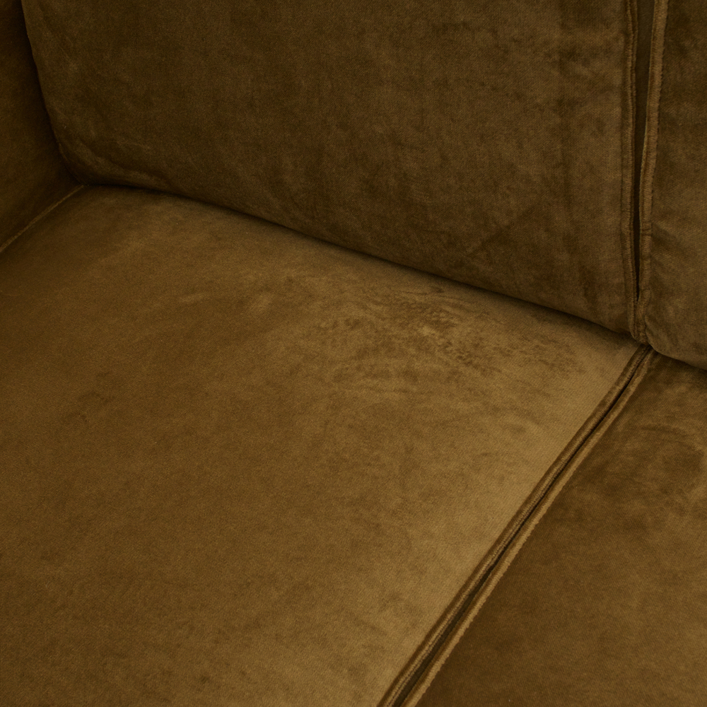 Ecksofa Statement Samt honiggelb Longchair Rechts