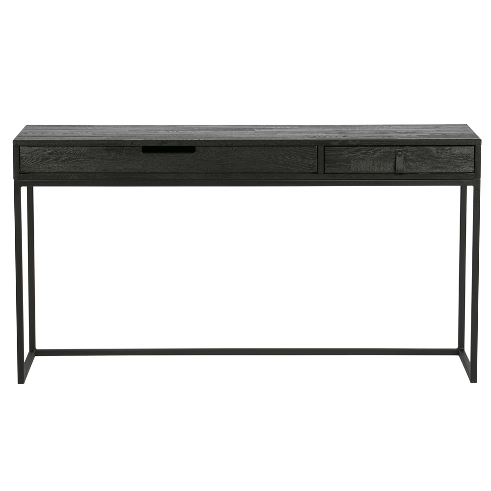 Schreibtisch Silas 140 x 44 cm Eiche Metall schwarz