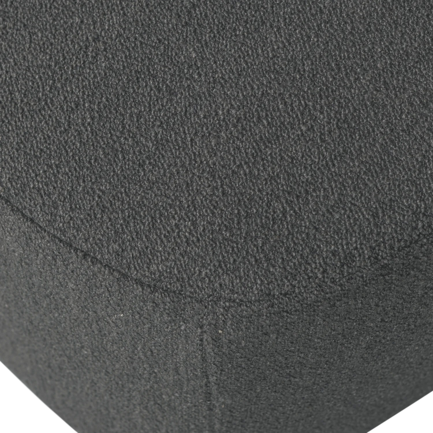 Pouf LOFTY 62 x 48 cm Hocker Sitzhocker Bouclé stahlgrau