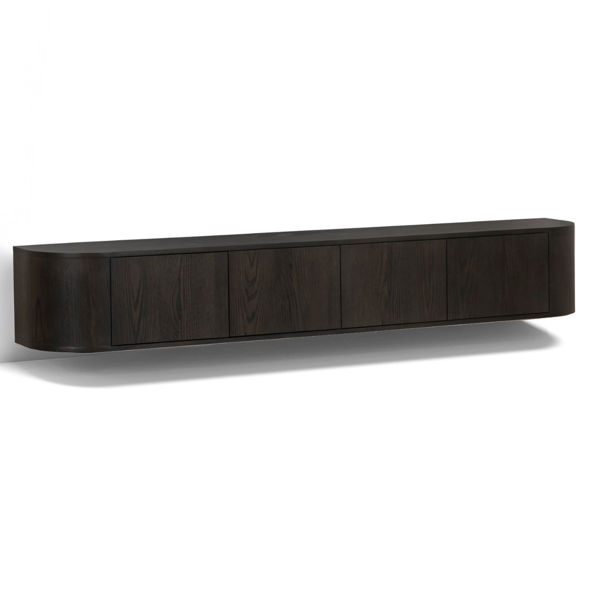 TV Möbel Lowboard Novero 220 cm schwebend braun