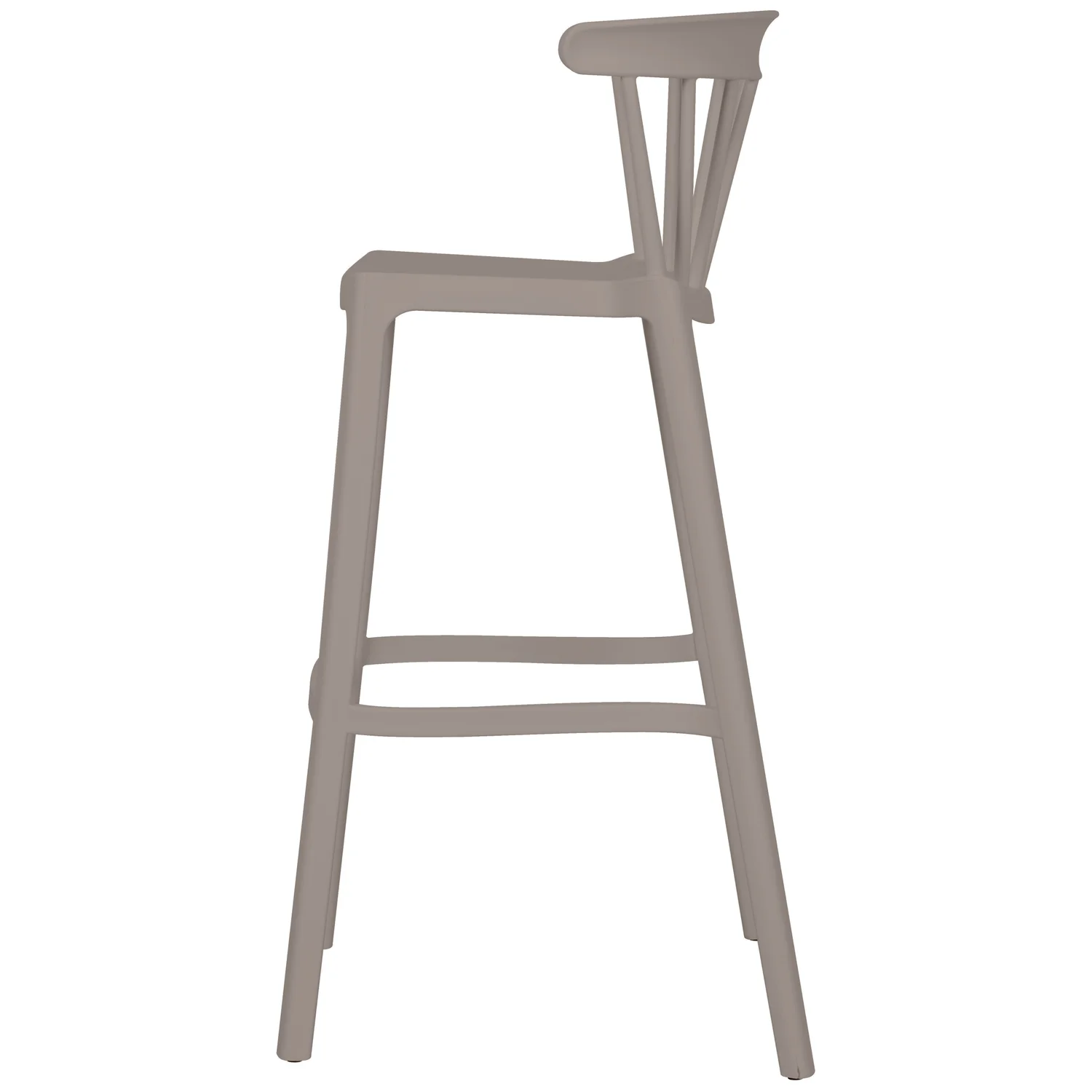 2er Set Gartenbarhocker Barstuhl Kunststoff Bliss taupe stapelbar