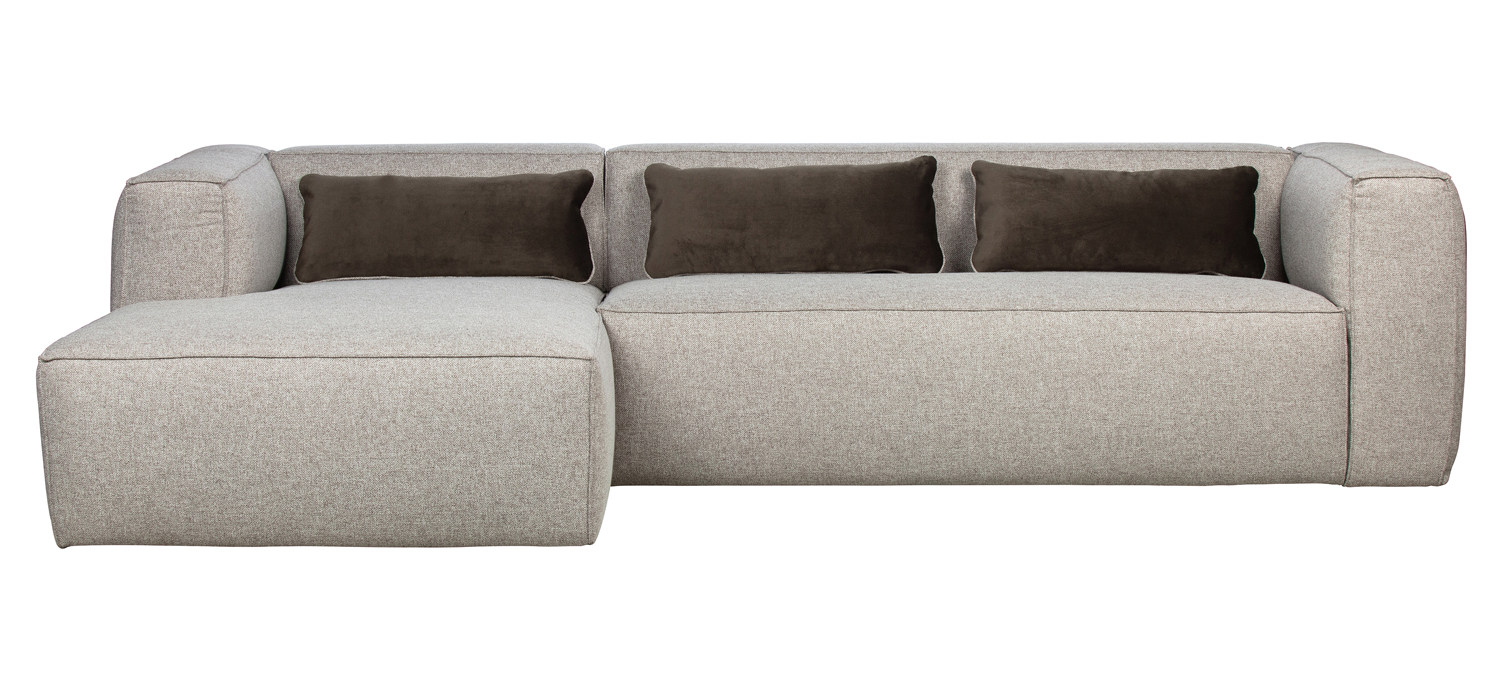 Ecksofa BEAN hellgrau Longchair links Sofa