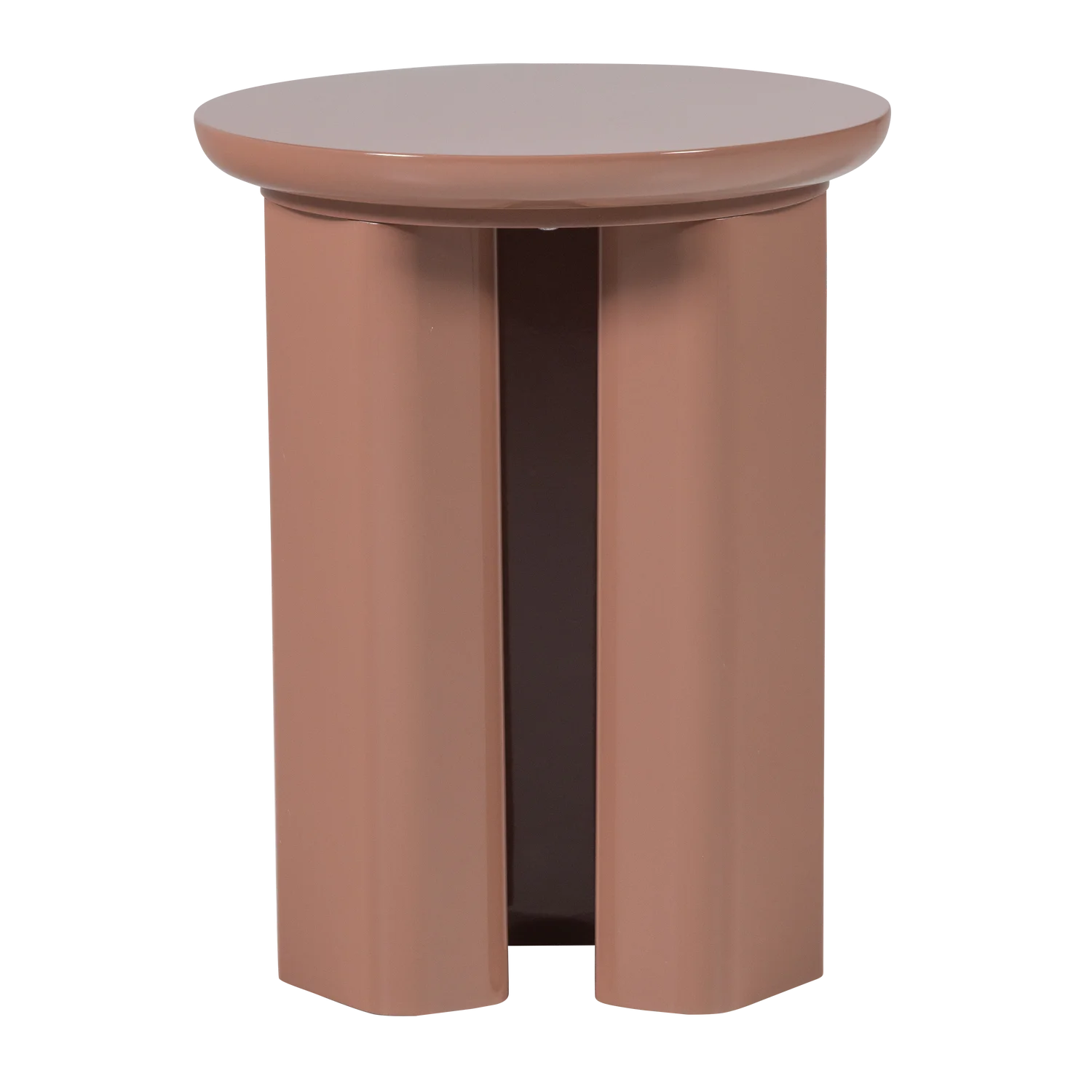 Beistelltisch ORIVO H 50 cm MDF hochglanz altrosa