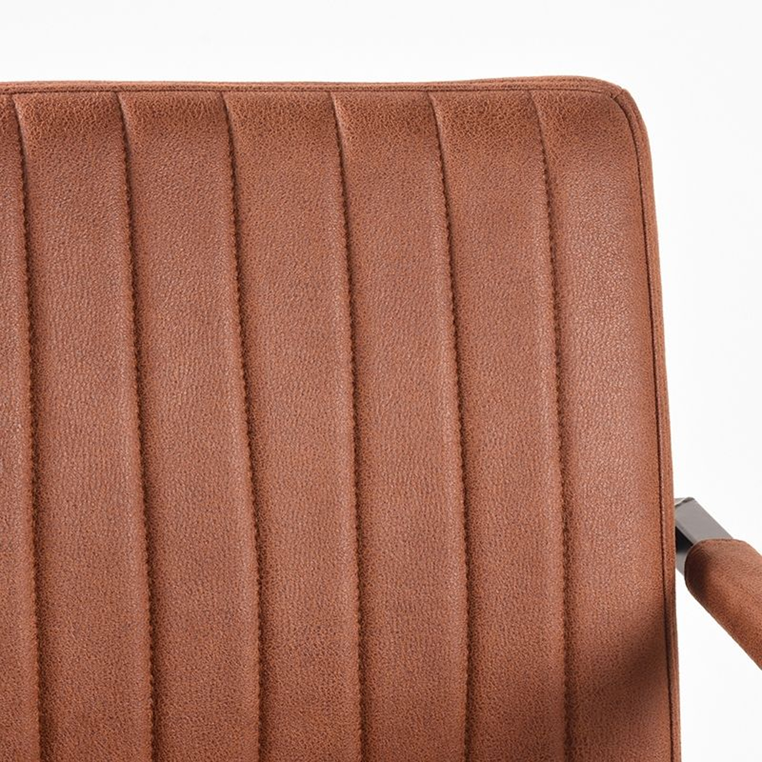 Esszimmerstuhl HUGO Microfaser cognac Freischwinger Stuhl