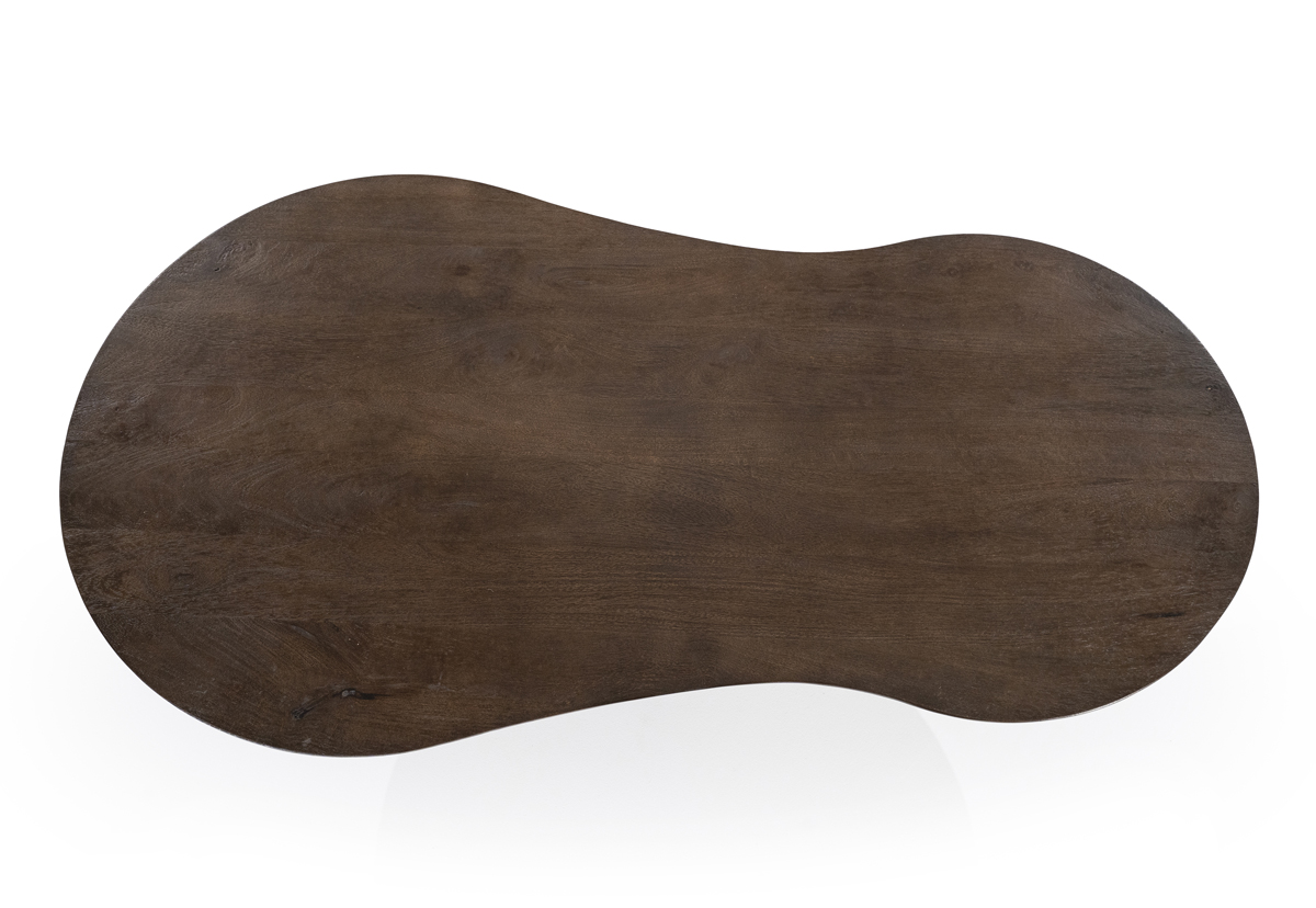 Couchtisch LAMOUS oval organisch 130 cm Mango Holz braun