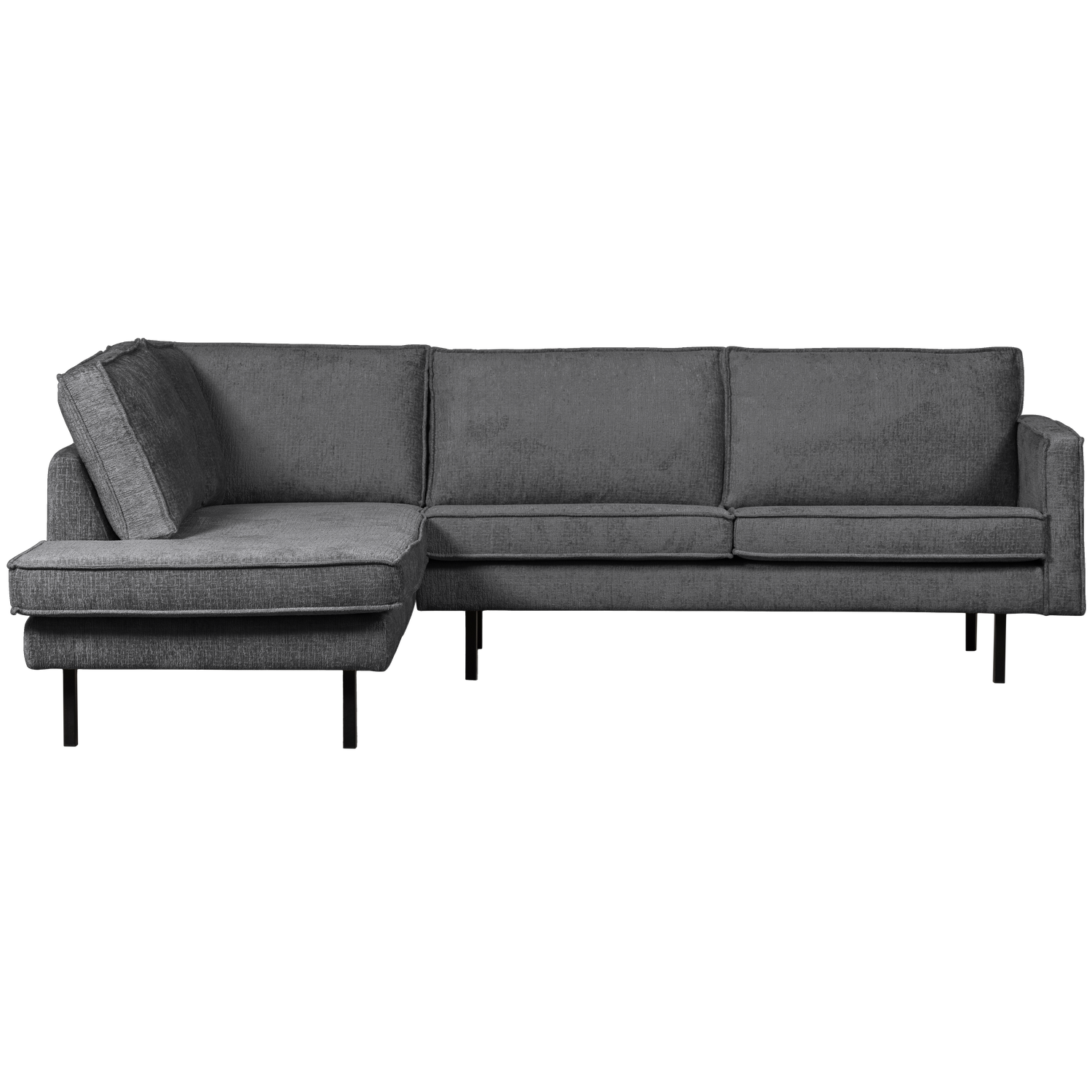 Eckgarnitur Rodeo Struktur Samt mountain Couch Sofa Ecksofa Longchair links