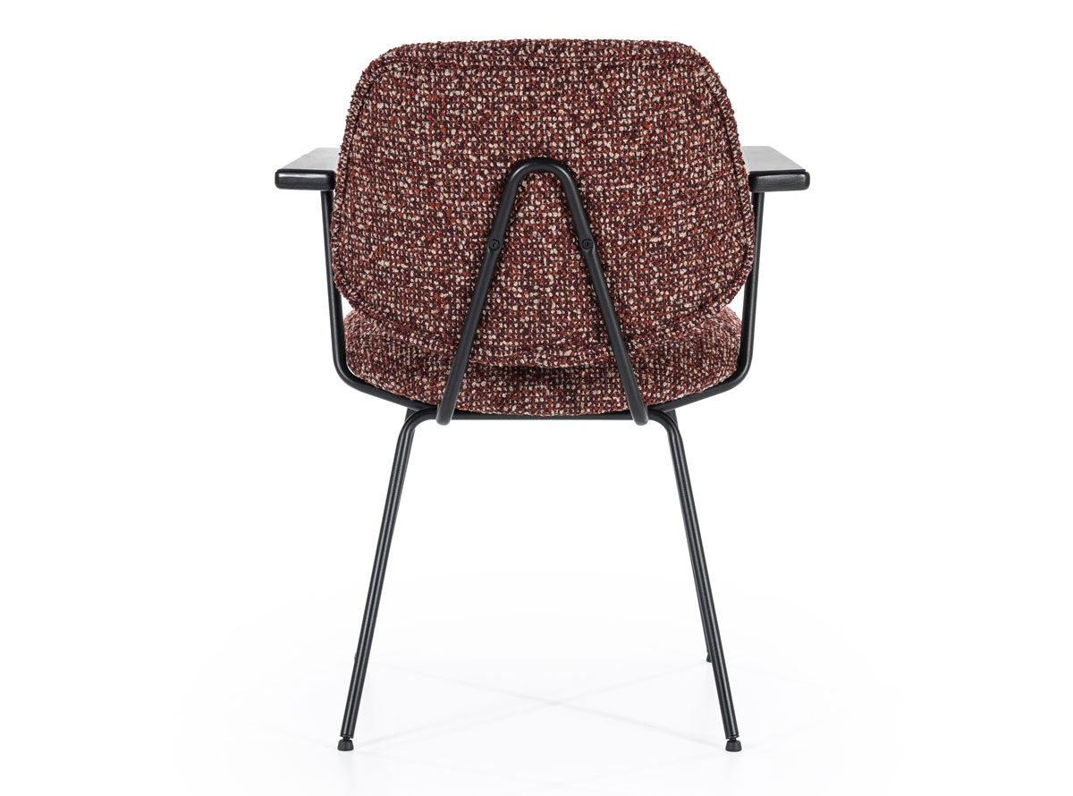 Esszimmerstuhl Jon mit Armlehne rot Stoff Maywood