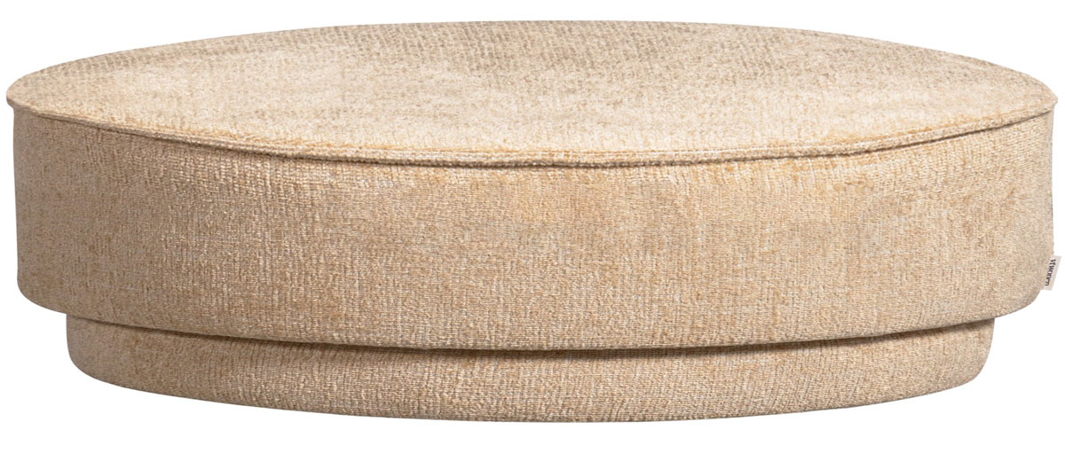 Pouf PEARL XL Ø 80 cm Hocker Sitzhocker natur melange