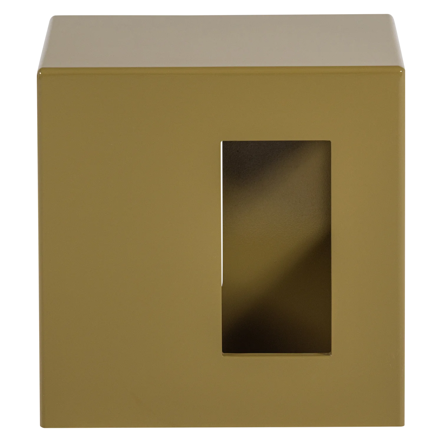 Beistelltisch MODERN 40 x 40 cm MDF hochglanz honiggelb