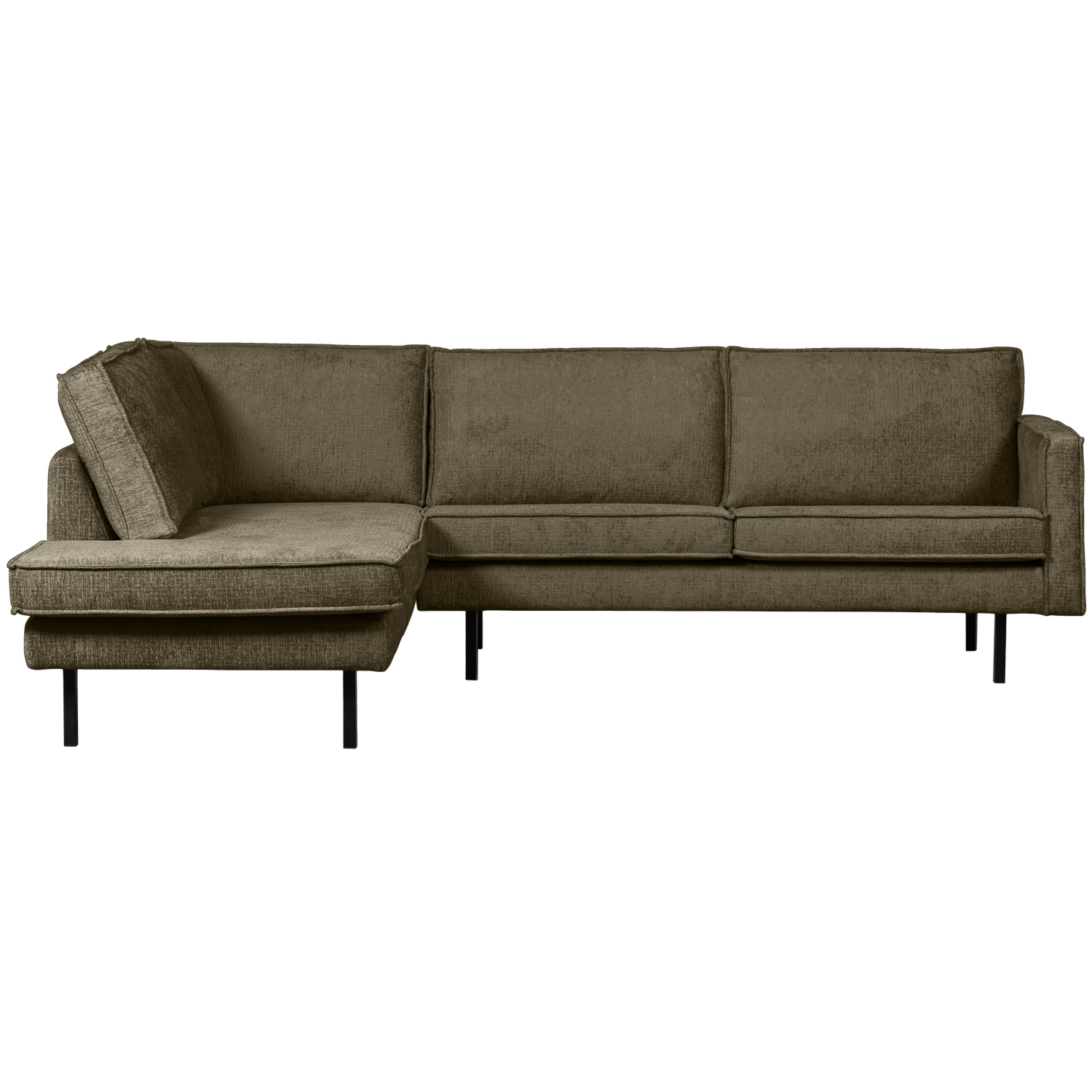 Eckgarnitur Rodeo Struktur Samt bonsai Couch Sofa Ecksofa Longchair links